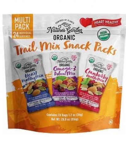 Hạt TRAIL MIX SNACK PACKS Nature's Garden 816g
