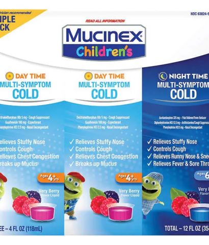 Siro giảm cảm và ho MUCINEX Children's cho bé từ 4 tuổi (3 x 118ml)