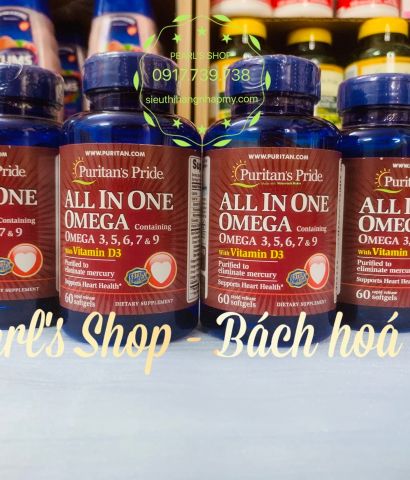 Viên cung cấp omega tổng hợp All In One Omega 3-5-6-7-9