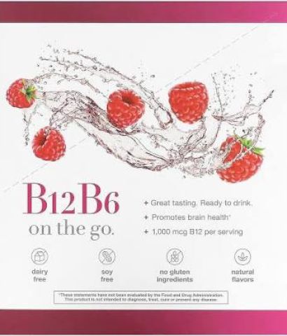 Tăng cường sức khỏe não bộ B12B6 ON TO GO YouTheory 12 gói mâm xôi