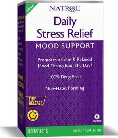 Vien uống giảm căng thẳng nâng cao cảm xúc DAILY STRESS RELIEF Natrol 30 viên