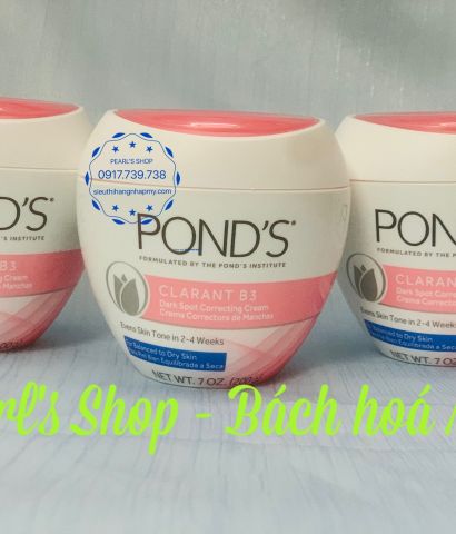 Kem dưỡng trắng da POND'S CLARANT B3 for balanced to dry skin 200g dành cho da thường và da khô