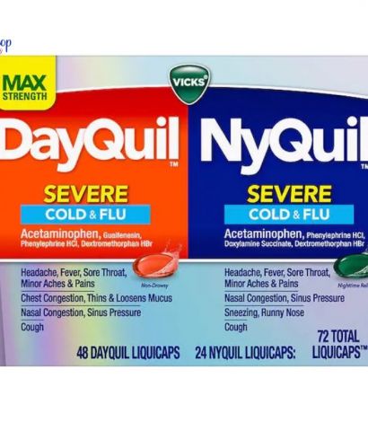Viên giảm triệu chứng cảm cúm ngày đêm DAYQUIL_NYQUIL  72 viên