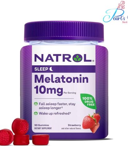 Kẹo dâu hỗ trợ giấc ngủ ngon MELATONIN 10MG 90 viên