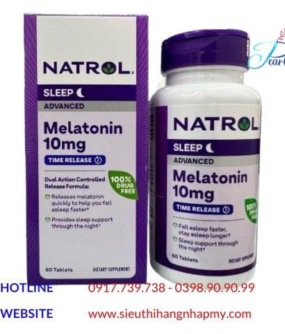 Viên hỗ trợ giấc ngủ MELATONIN Advanced 10mg 60 viên