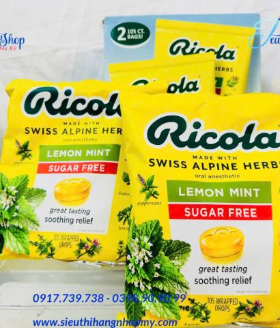 RICOLA Sugar Free 105 viên