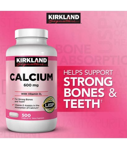 Viên bổ sung CALCIUM với vitamin D3 - KIRKLAND 500 viên