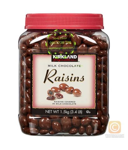 MILK CHOCOLATES RAISINS 1.5KG Kirkland