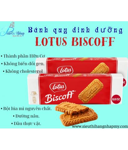 Bánh quy dinh dưỡng LOTUS BISCOFF thanh 250gr