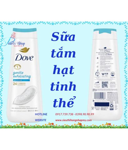 Sữa tắm dưỡng da DOVE Gentle Exfoliating hạt tinh thể 591ml