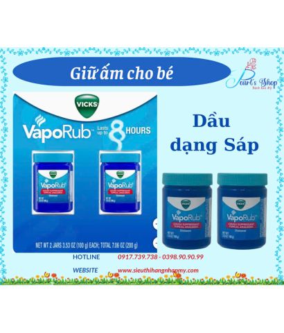 Dầu sáp giữ ấm VAPO RUB 100g