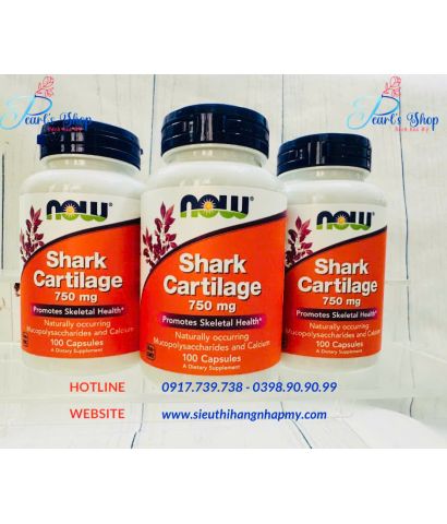 Sụn cá mập Now SHARK CARTILAGE 750mg