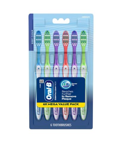 Bàn chải đánh rắng Oral B Essential Clean vỉ 6 cây