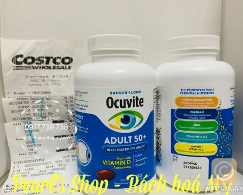 OCUVITE 50+ dinh dưỡng cho mắt người trên 50 tuổi