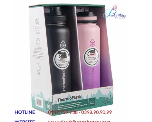 Bình giữ nhiệt THERMOFLASK 1.2L hàng Mỹ màu đen mẫu mới